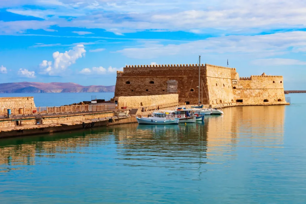 The Venetian fortress "Koules" at the entrance to Heraklion's harbour
